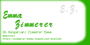 emma zimmerer business card